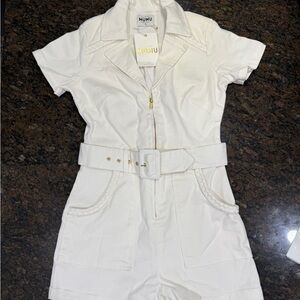 Show me your Mumu Outlaw Romper in White